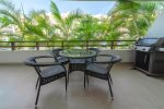 Your private patio with fresh, ocean breezes, BBQ and outdoor dining set